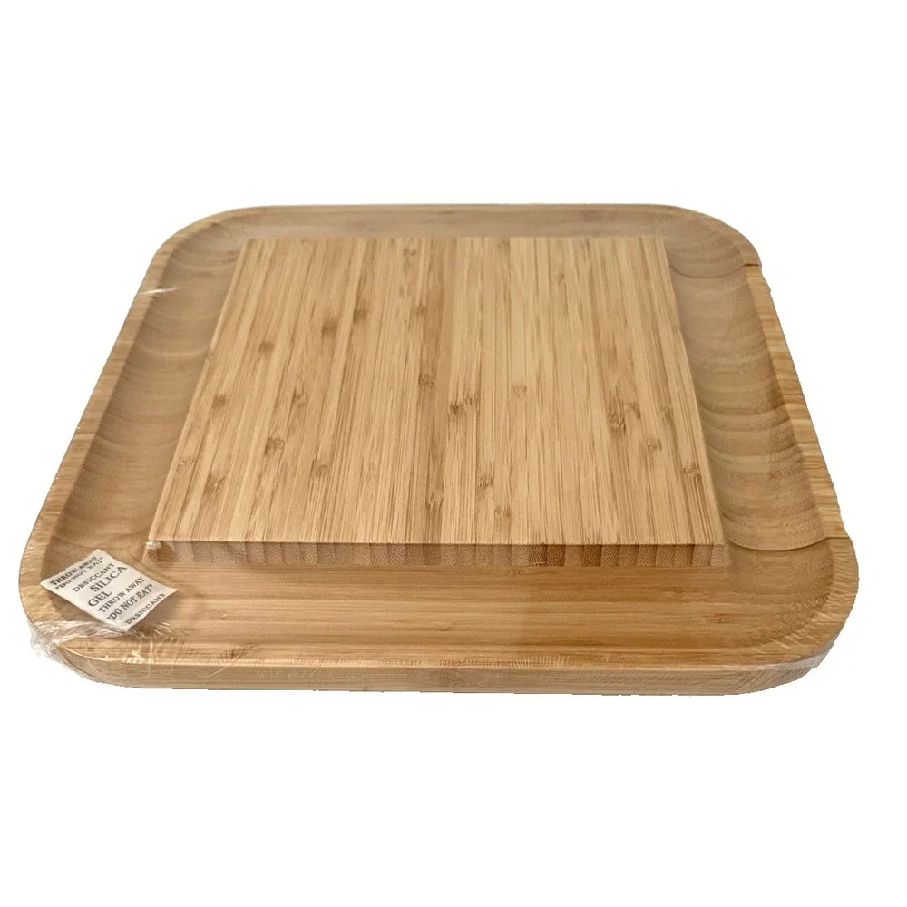 Bamboo Charcuterie Board w/Hidden Drawer with 7 Accessories by Bambusi NEW